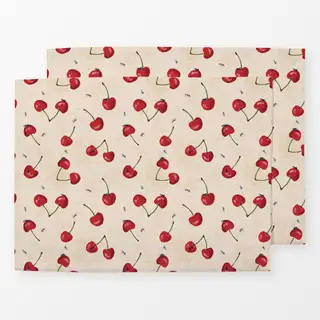 Tischset Kirschen & Ameisen Muster