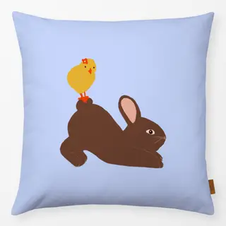 Kissen Osterhase mit Küken