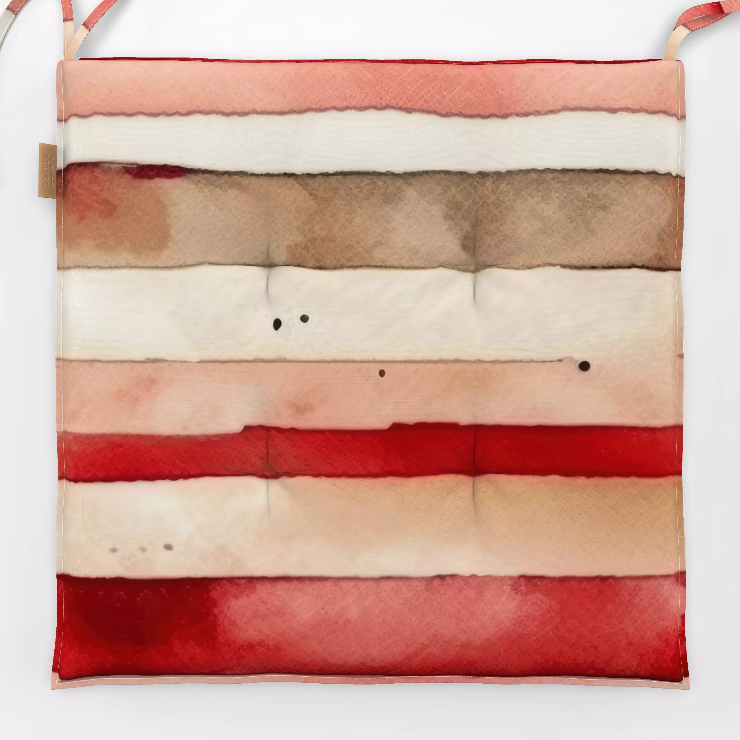 Sitzkissen Frohe Weihnachten Streifen 1 - Weihnachten, Symbole & Muster, Retro & Vintage - von „Uta Naumann"; boho, Wasserfa...