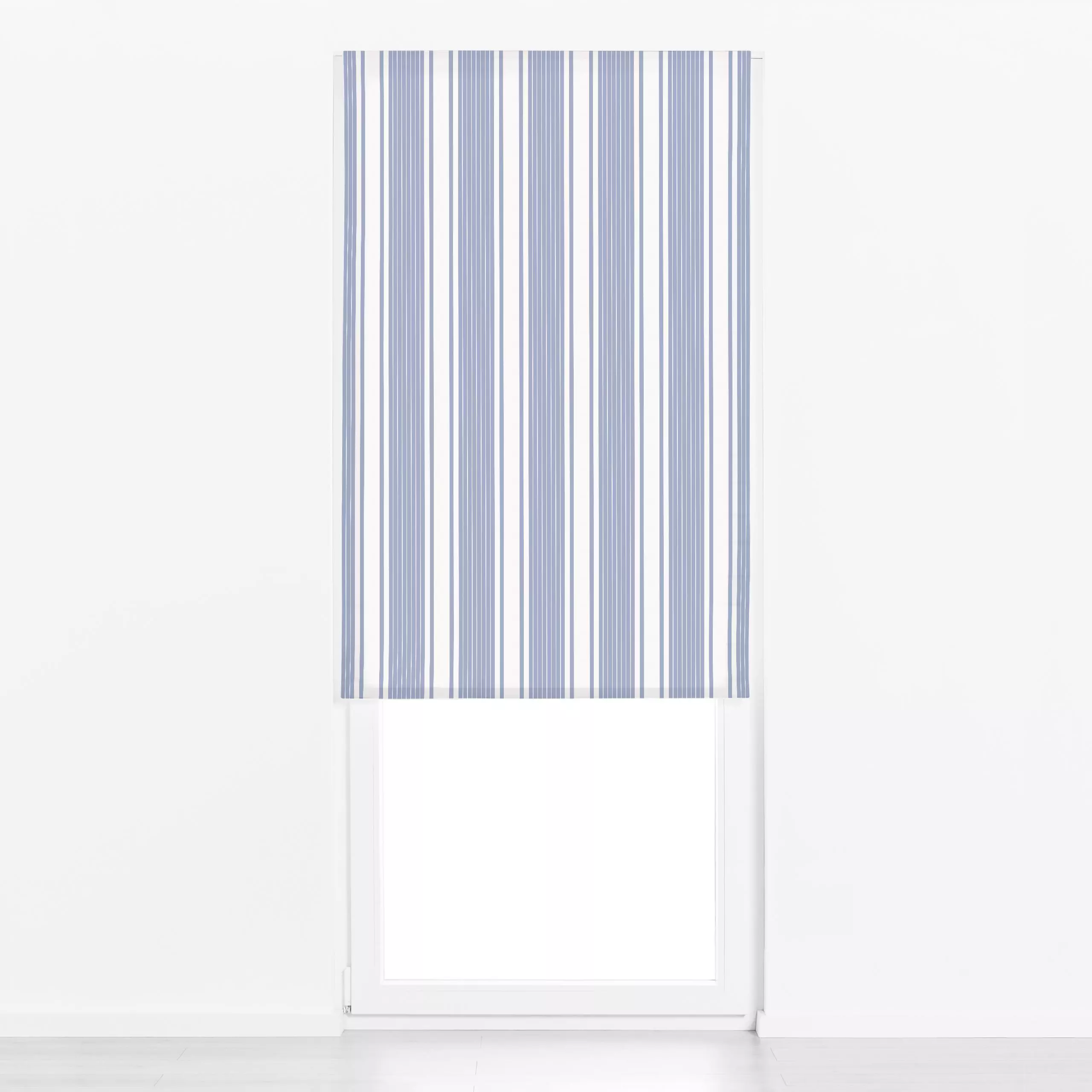 Raffrollo Nautische Blau Marine Streifen - Sommer, Symbole & Muster - von „Sara Maria"; Muster, Streifen, Sommer, Scandi, ma...