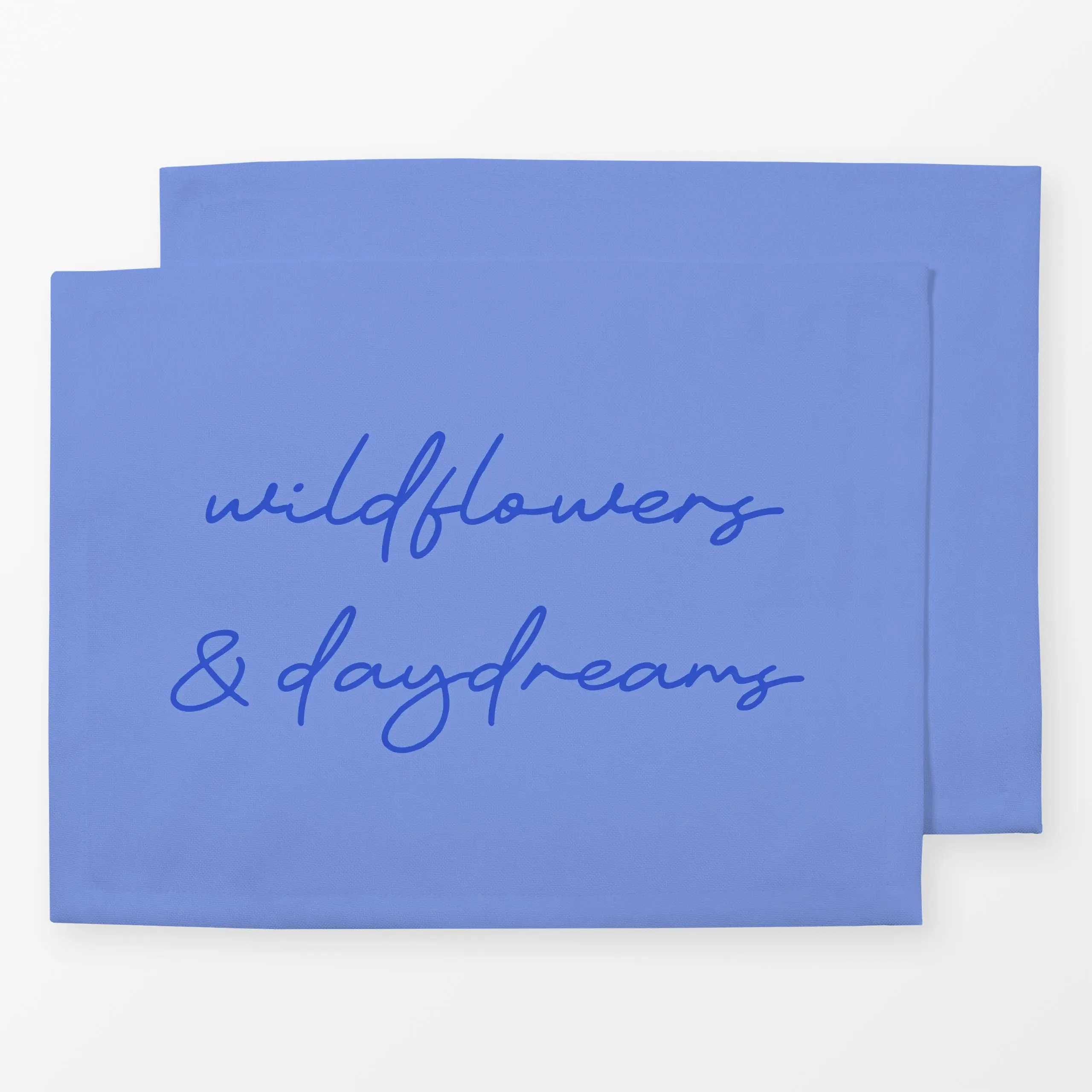 Tischset Wildflowers & Daydreams - Frühling, Sommer, Sprüche & Schriftzüge - von „Karen Menzenbach"; Sommer, floral, typogra...