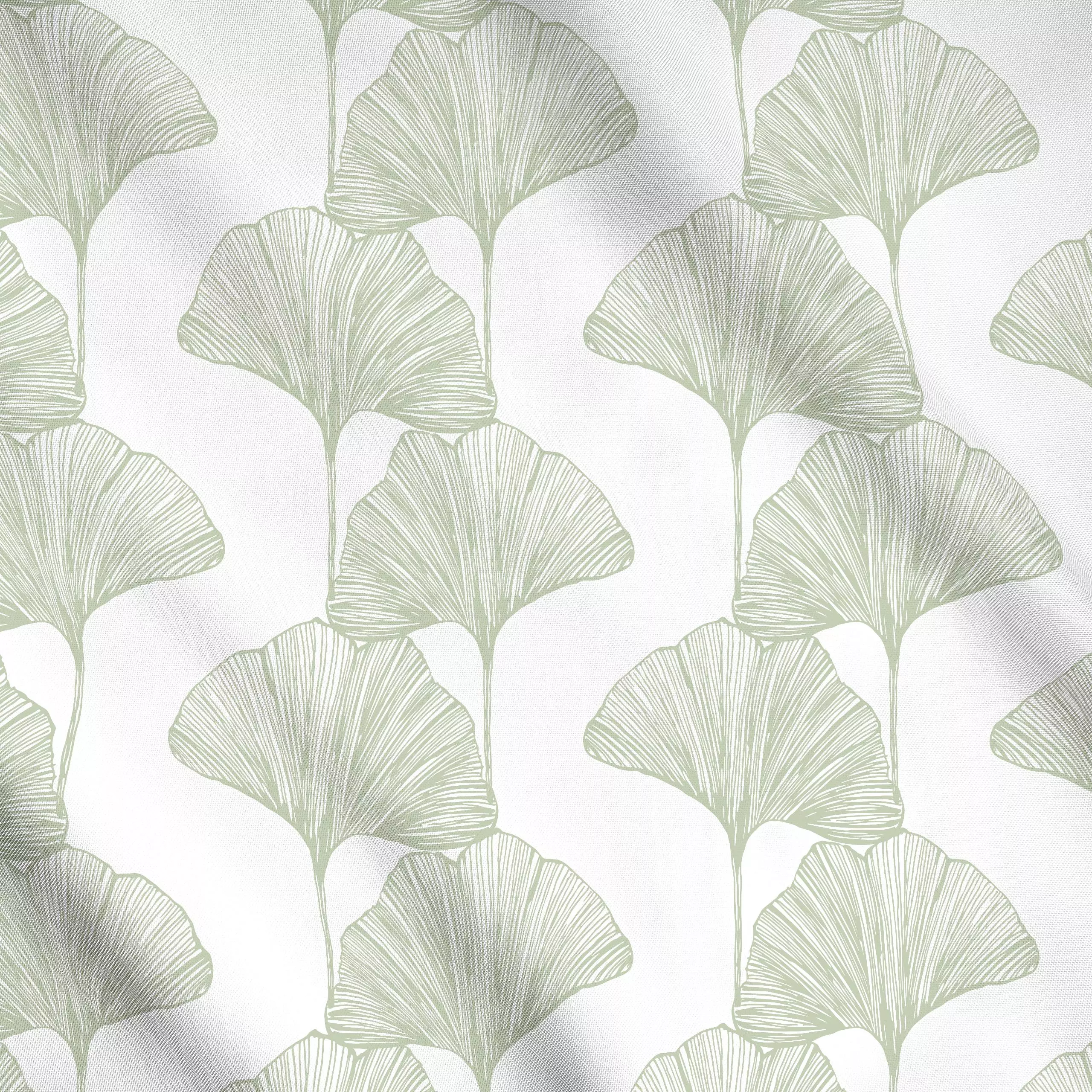 Meterware Ginko Grün - Blumen & Florales, Herbst - von „Perunoto"; Natur, Zeichnung, skandinavisch, Herbst, ginko, minimalis...