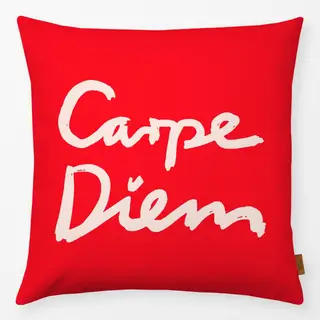 Kissen Carpe Diem Rot Wendekissen