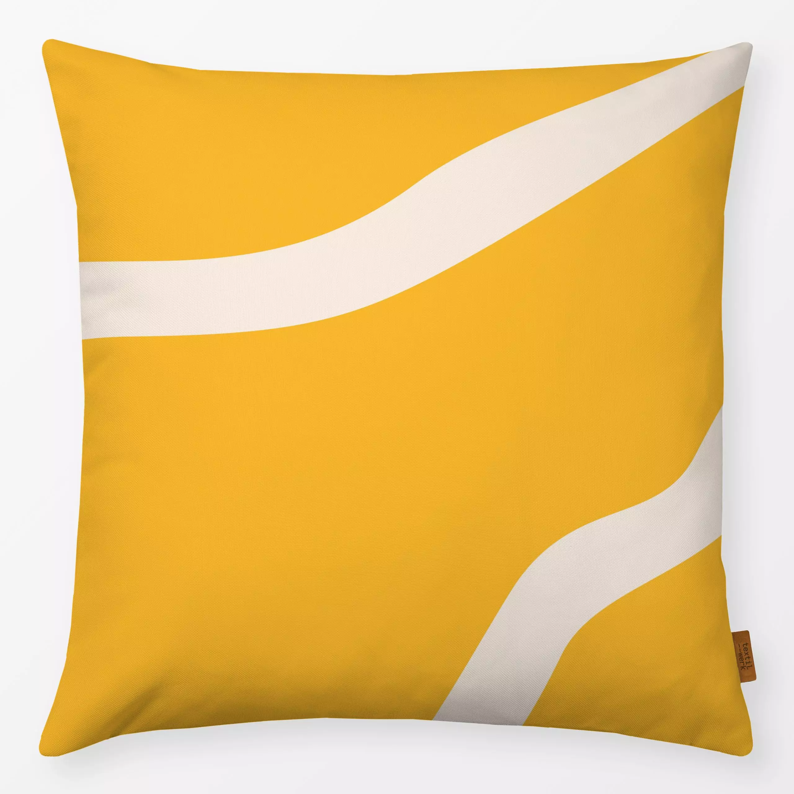Kissen Sonnenstreifen - Sommer, Symbole & Muster - von „Heyduda"; Sommer, grafisch, schlicht, warm, Sommerlich, stilvoll, so...