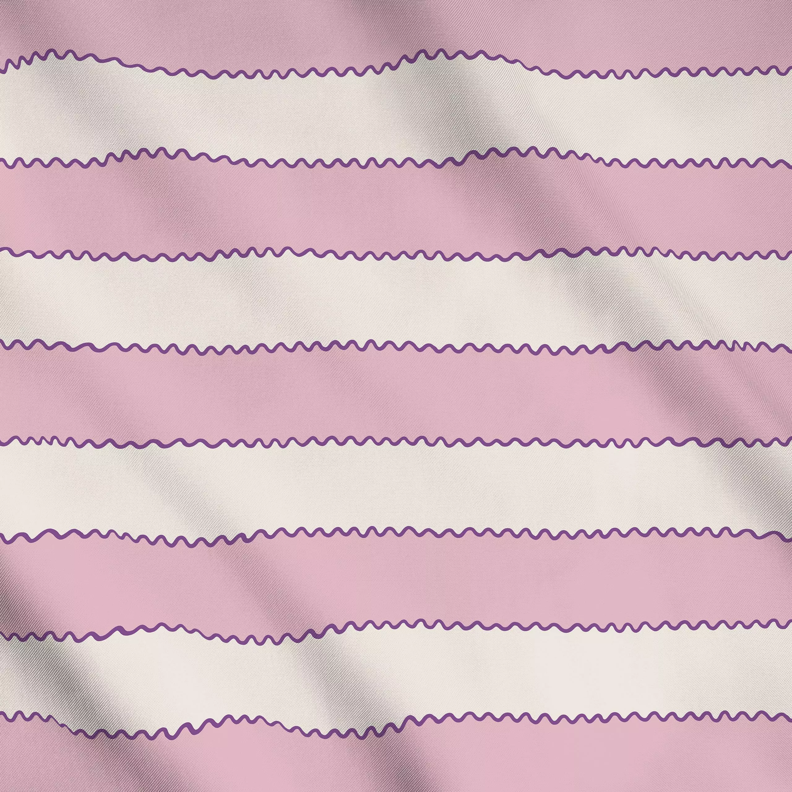 Meterware Wellen Streifen rosa pink, gemustert, Sommer, von Studio Kesse
