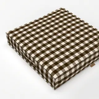 Bodenkissen calm gingham soft brown
