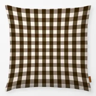 Kissen calm gingham soft brown