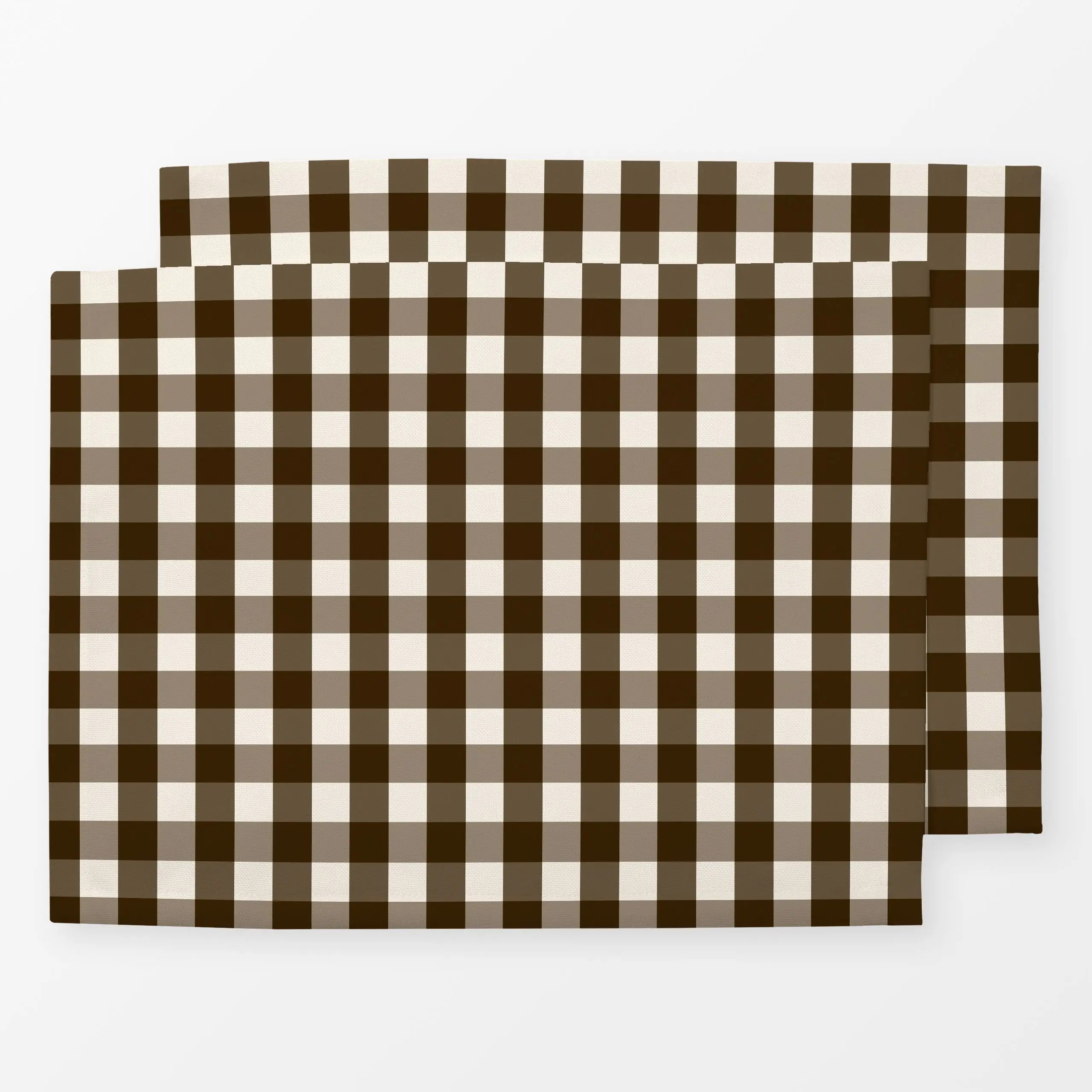 Tischset calm gingham soft brown - Herbst, Symbole & Muster, Retro & Vintage - von „Fjord Studio"; trend, Karo, Herbst, kari...