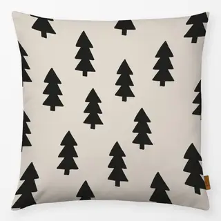 Kissen Misteltoe Tanne Beige Schwarz