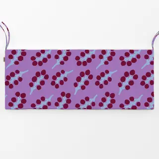 Bankauflage Frühling Zweige Muster burgund