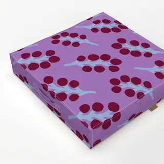 Bodenkissen Frühling Zweige Muster burgund