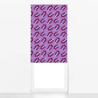 Raffrollo Frühling Zweige Muster burgund