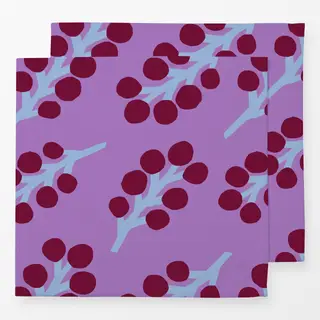 Servietten Frühling Zweige Muster burgund