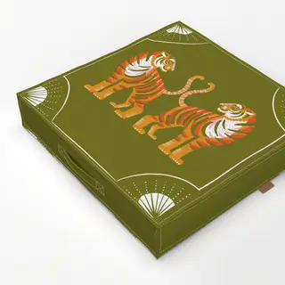 Bodenkissen Tiger grün
