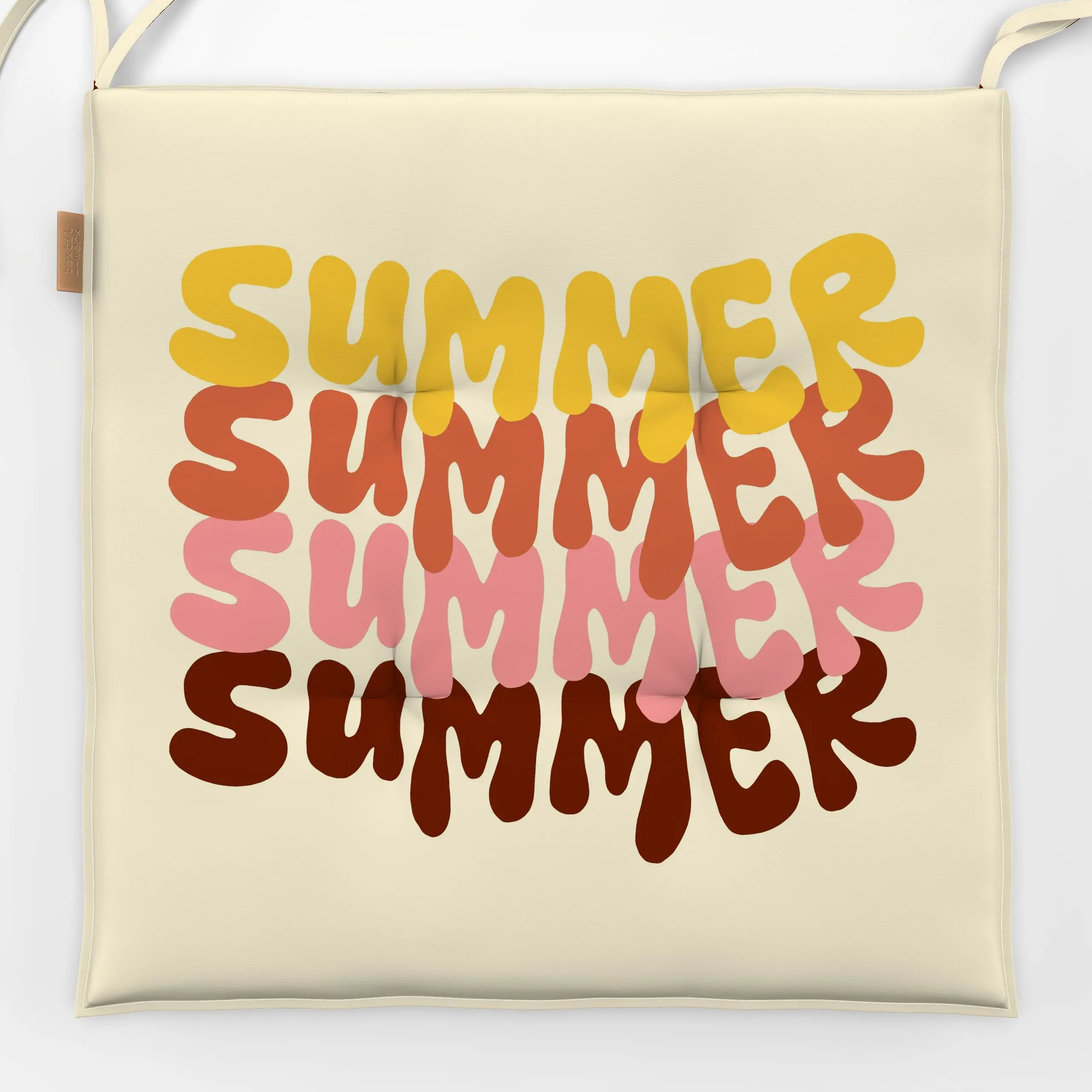 Sitzkissen Retro Summer Typography - Sprüche & Schriftzüge, Retro & Vintage - von „By Anna Sienna"; Sommer, summer, Summerfe...