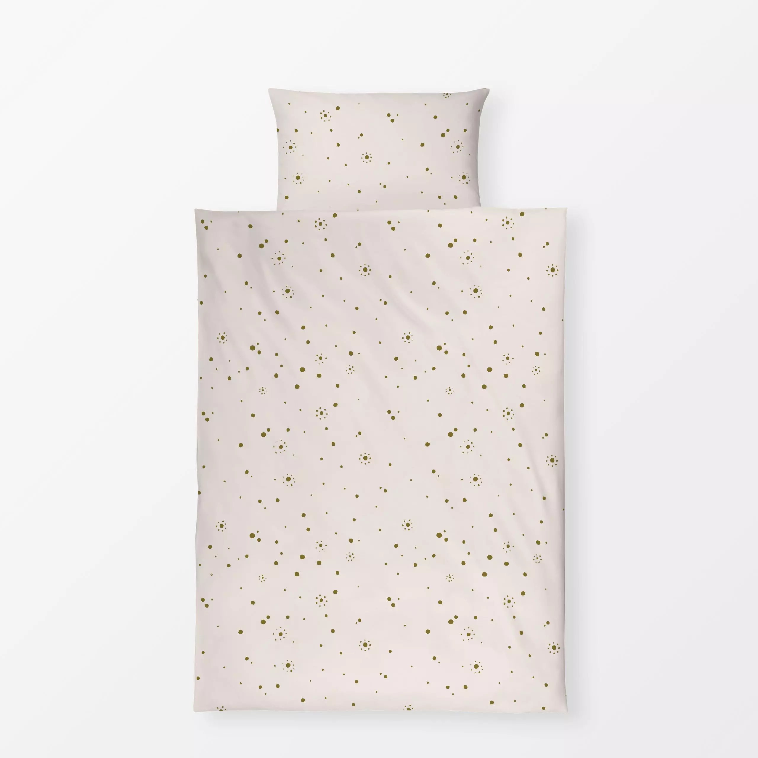 Bettwäsche Sun Dots | beige grün - Symbole & Muster - von „moDeern Design Studio"; Punkte, beige, Dots, wohnzimmer, gepunkte...