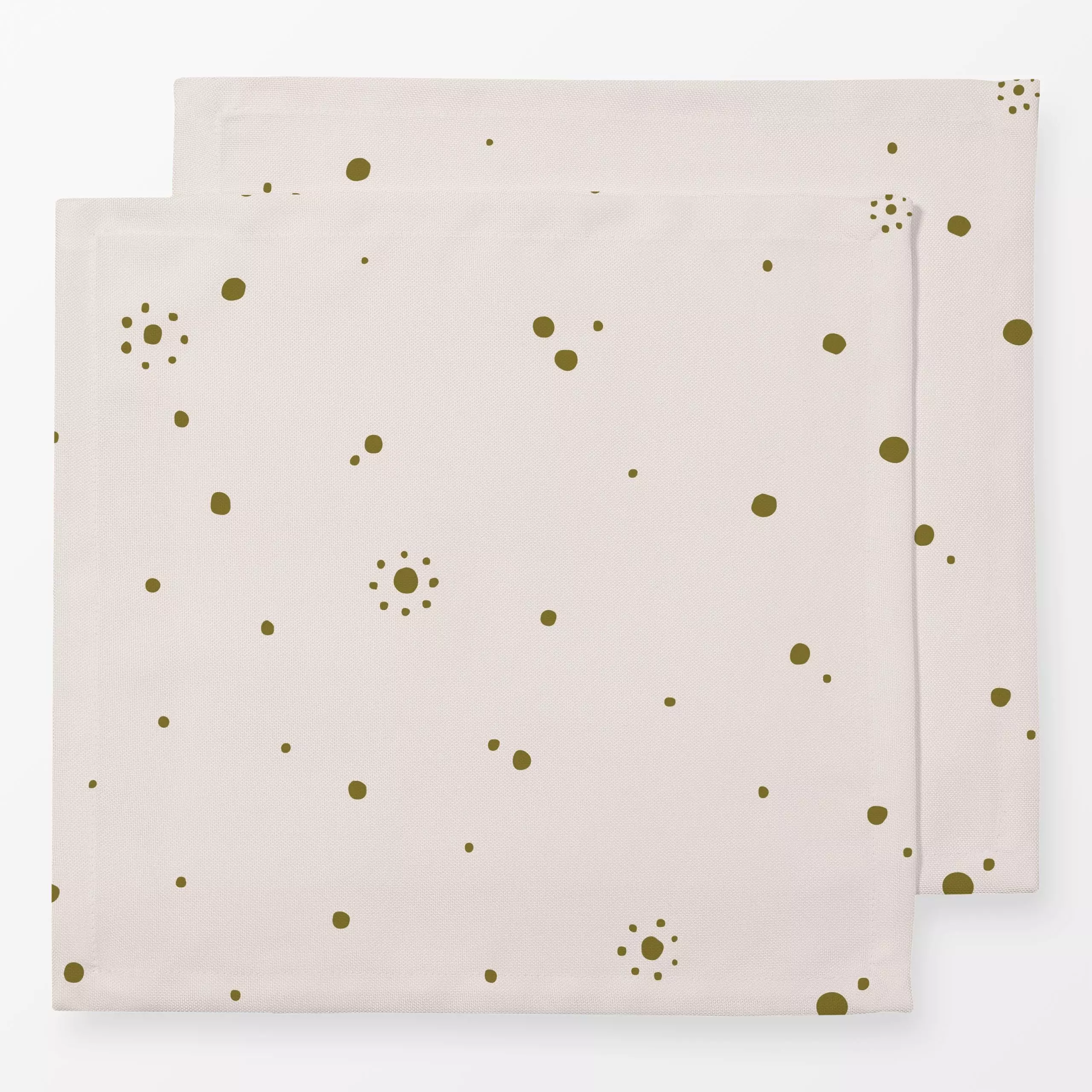 Servietten Sun Dots | beige grün - Symbole & Muster - von „moDeern Design Studio"; Punkte, beige, Dots, wohnzimmer, gepunkte...