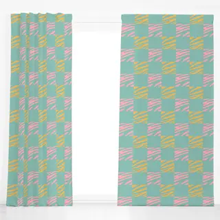 Dekovorhang Zebra Quadrat Muster