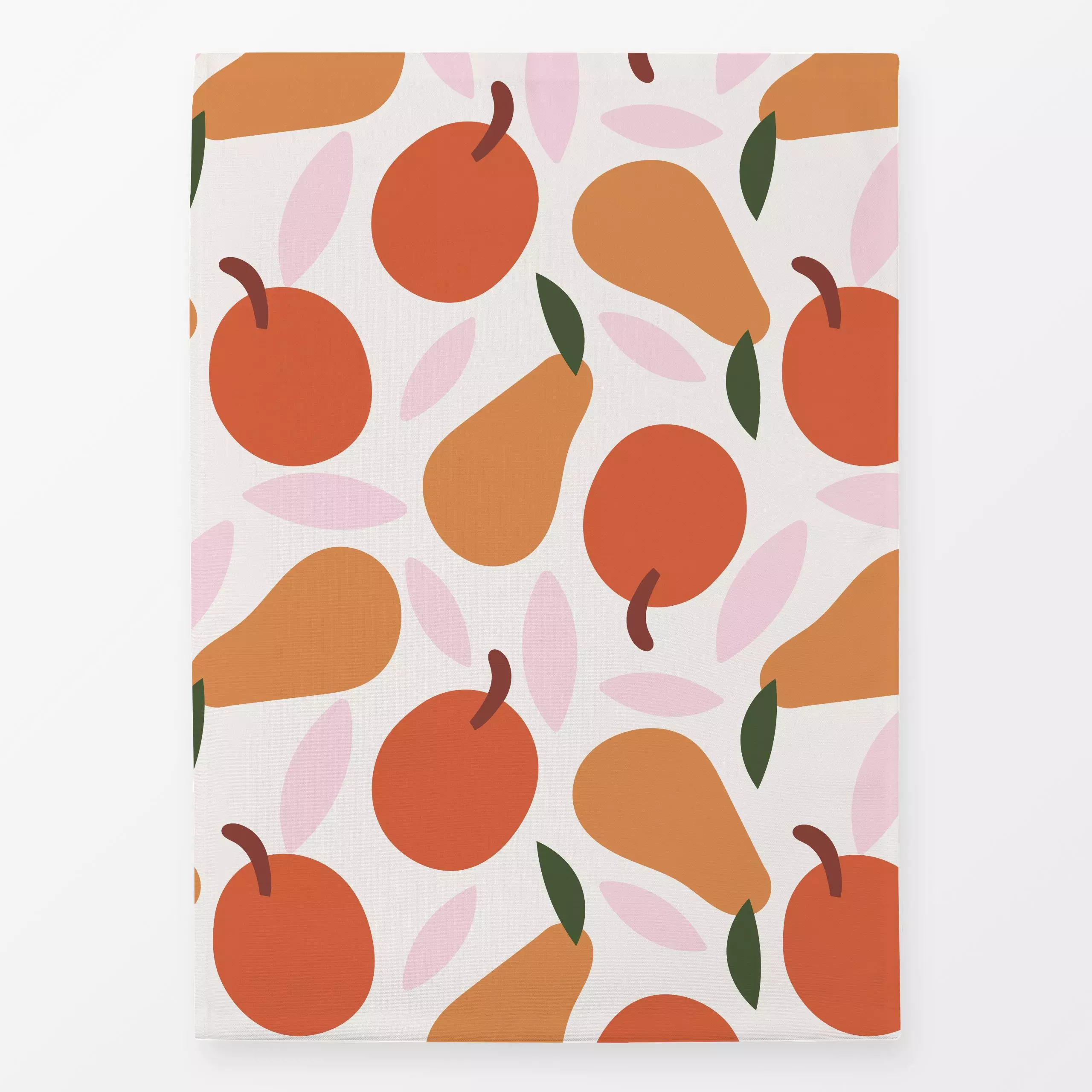 Geschirrtücher Pattern Autumn Fruits 1 - Herbst, Früchte - von „Jana Driver"; Apfel, Birne, Herbst, rot, Herbstdeko, pattern...
