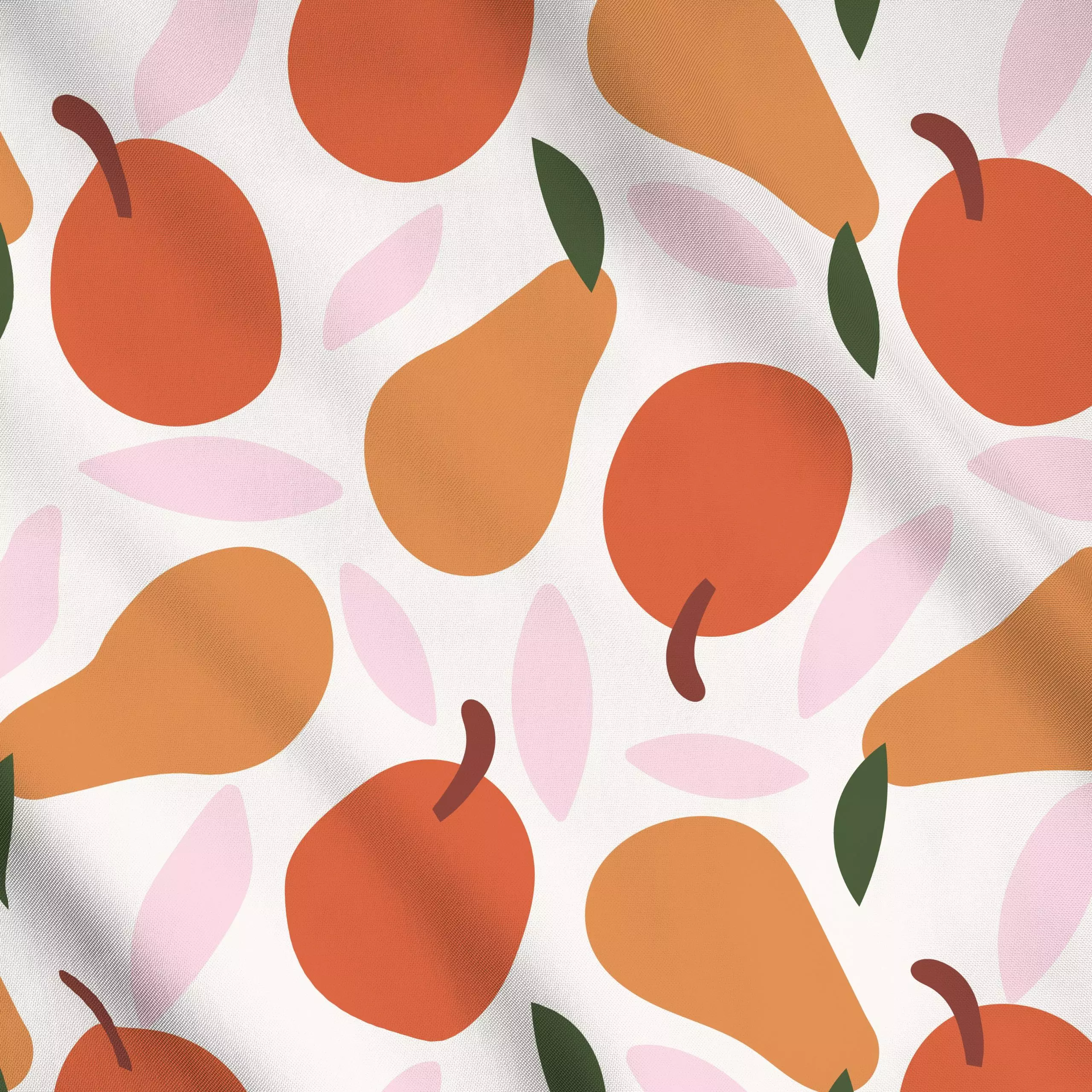 Meterware Pattern Autumn Fruits 1 - Herbst, Früchte - von „Jana Driver"; Apfel, Birne, Herbst, rot, Herbstdeko, pattern, her...