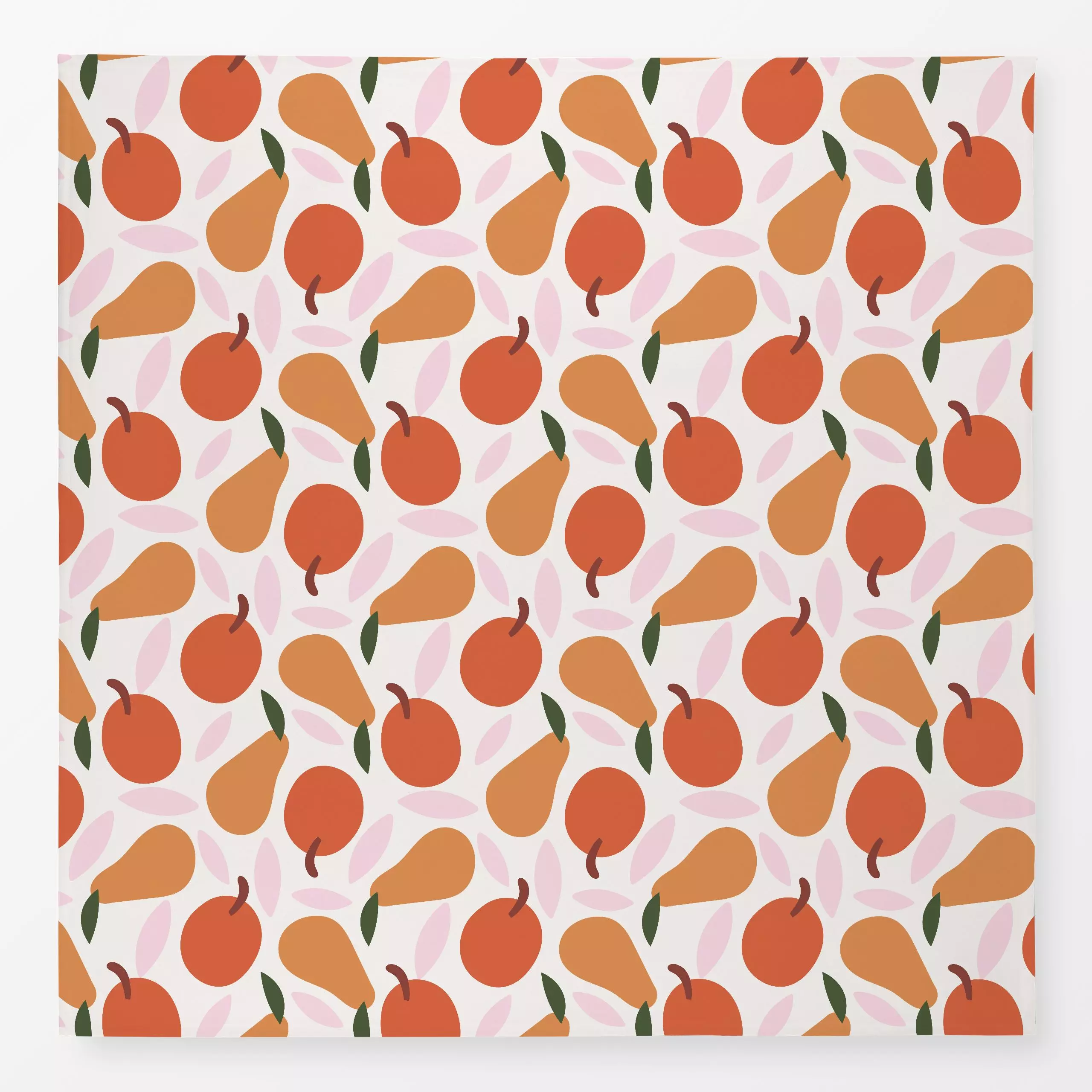 Tischdecke Pattern Autumn Fruits 1 - Herbst, Früchte - von „Jana Driver"; Apfel, Birne, Herbst, rot, Herbstdeko, pattern, he...