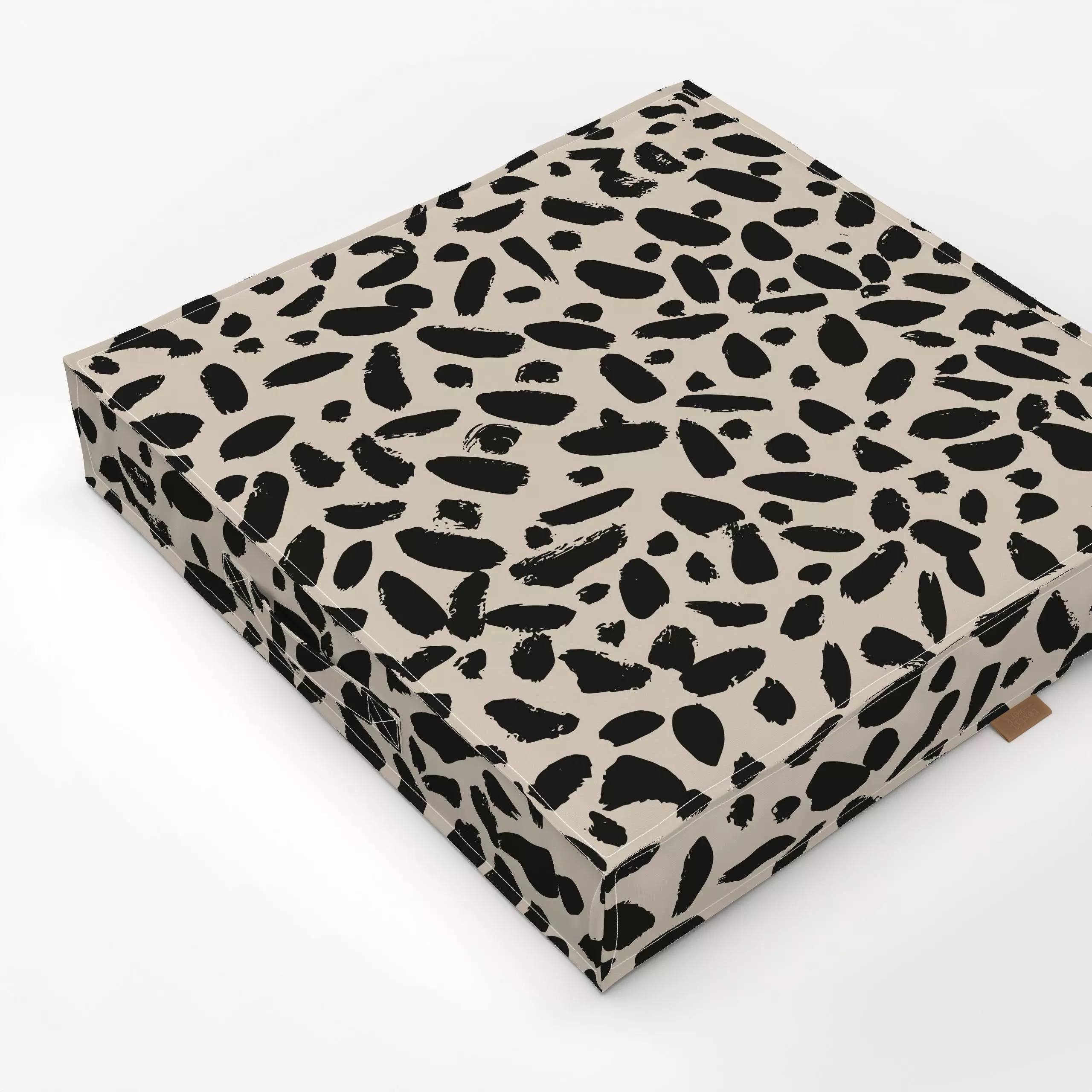 Bodenkissen Basic Pattern No 1 - Symbole & Muster - von „Kruth Design"; Muster, schwarz, Streifen, Sommerblumen, beige, Wint...