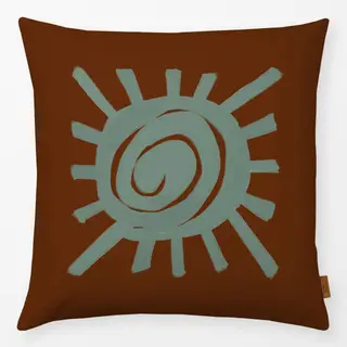 Kissen Swirl Sun Teal