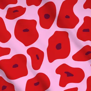 Meterware Poppy Pattern Pink Smal