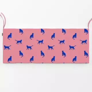 Bankauflage Muster Leoparden Pink & Blau