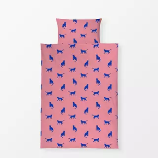 Bettwäsche Muster Leoparden Pink & Blau