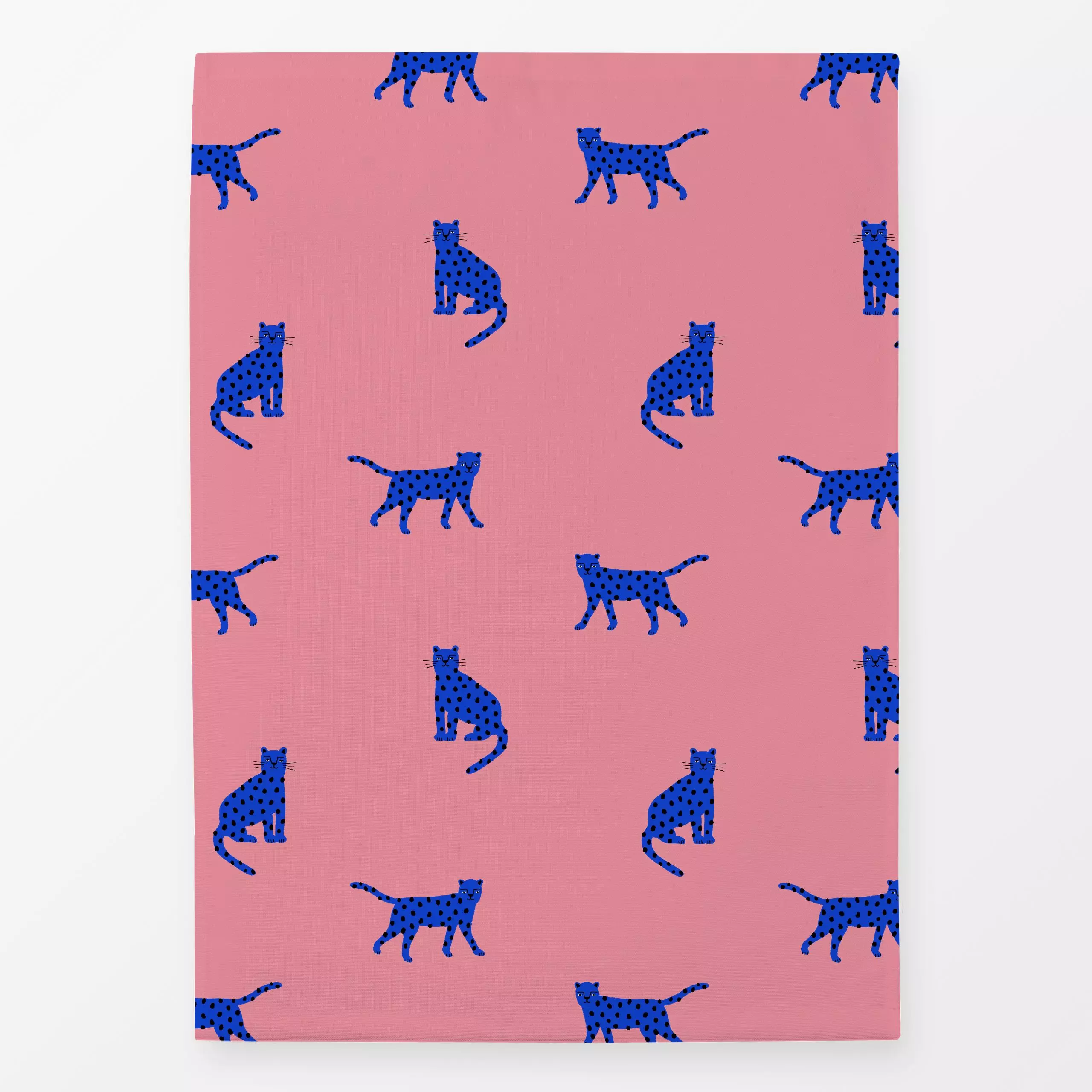 Geschirrtücher Muster Leoparden Pink & Blau - Kinderzimmer & Motive für Kinder, Tiere, Anlässe - von „Maren Gross "; Geschen...