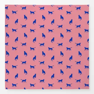 Tischdecke Muster Leoparden Pink & Blau