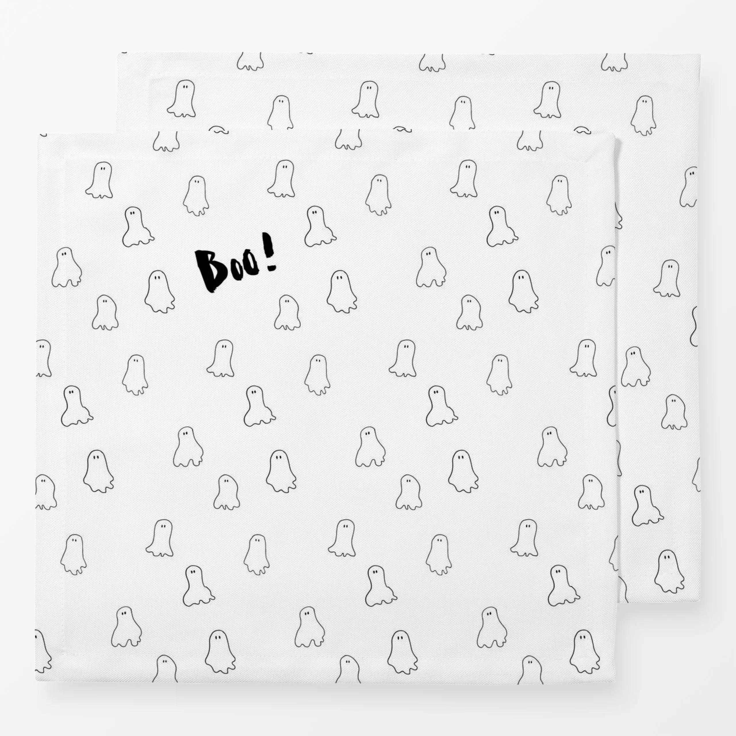 Servietten Gespenster Halloween Boo! - Herbst, Anlässe - von „brushmeetspaper"; Herbst, Lettering, Gespenst, Halloween, happ...