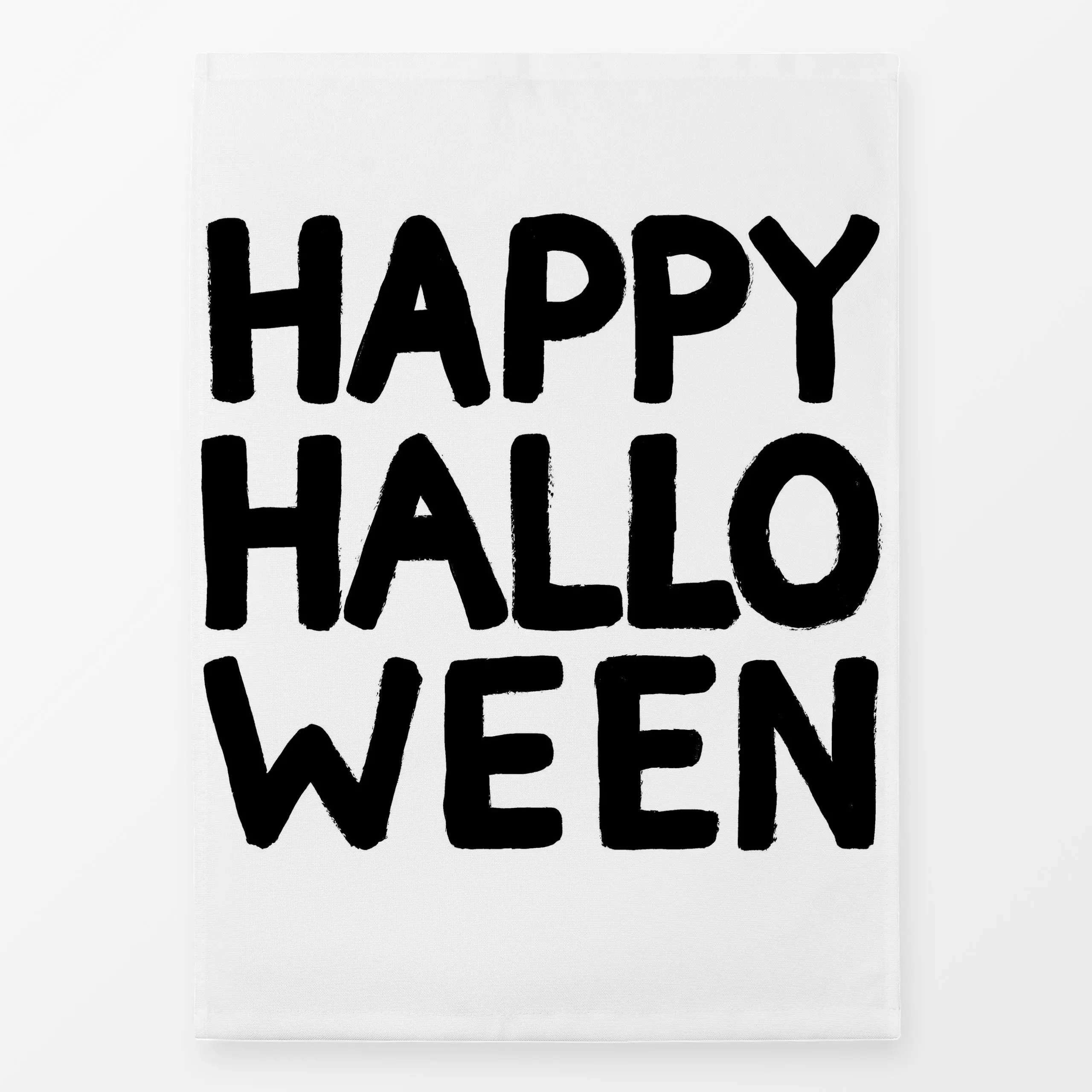 Geschirrtücher Happy Halloween - Sprüche & Schriftzüge, Anlässe - von „Julia Schumacher"; schwarz, Weiss, Lettering, Happy, ...