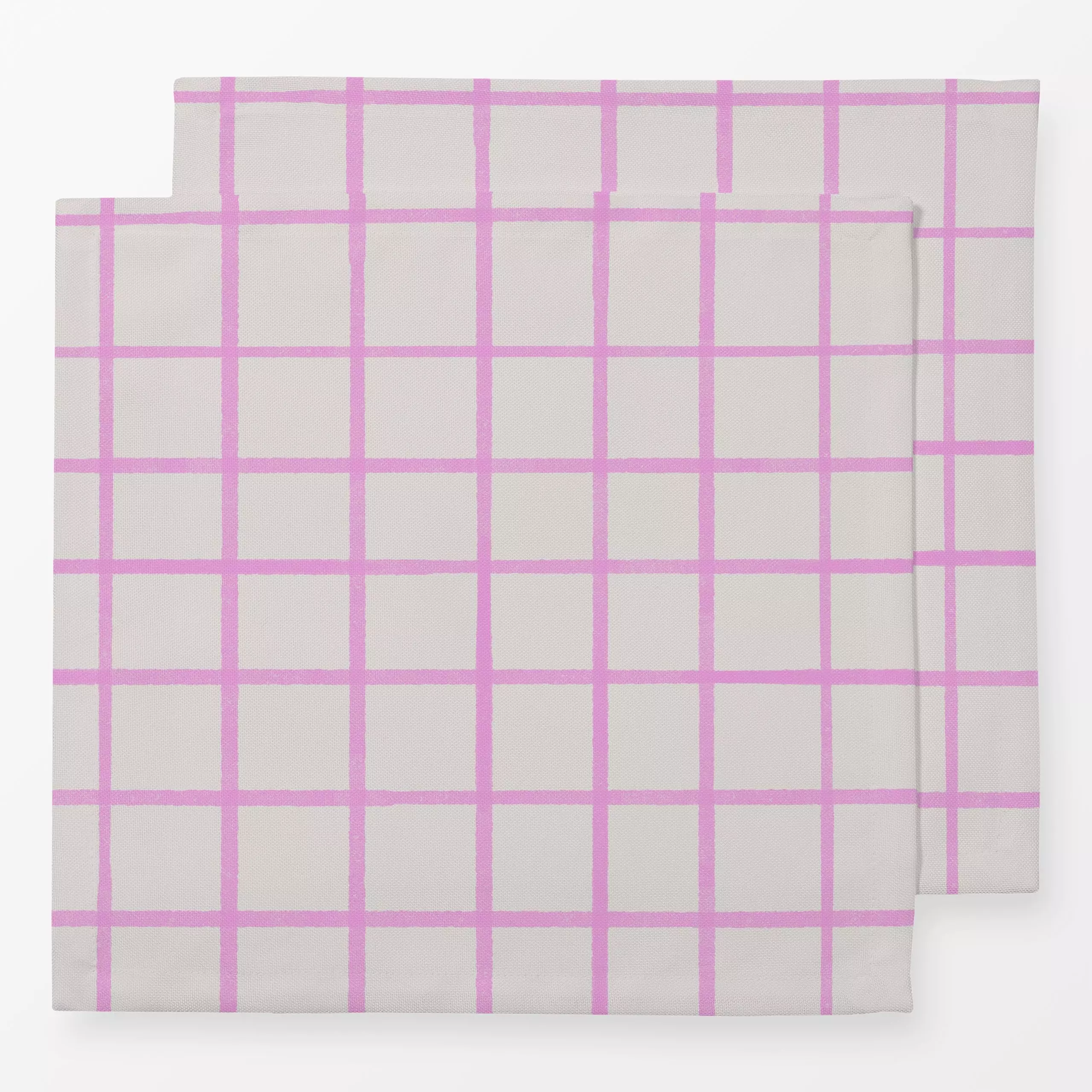 Servietten Wild Power Checks pink - Symbole & Muster - von „Jana Driver"; Muster, rosa, beige, Karo, pink, kariert