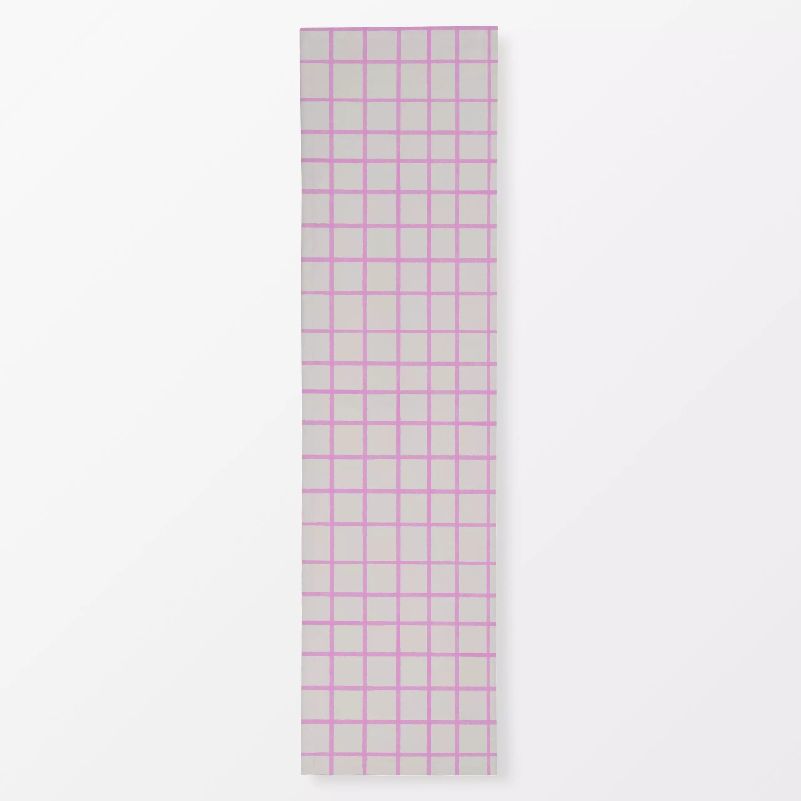 Tischläufer Wild Power Checks pink - Symbole & Muster - von „Jana Driver"; Muster, rosa, beige, Karo, pink, kariert