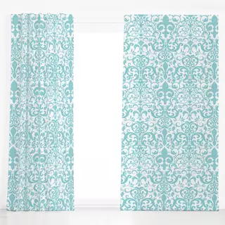 Dekovorhang Fleur De Lis Damask Script