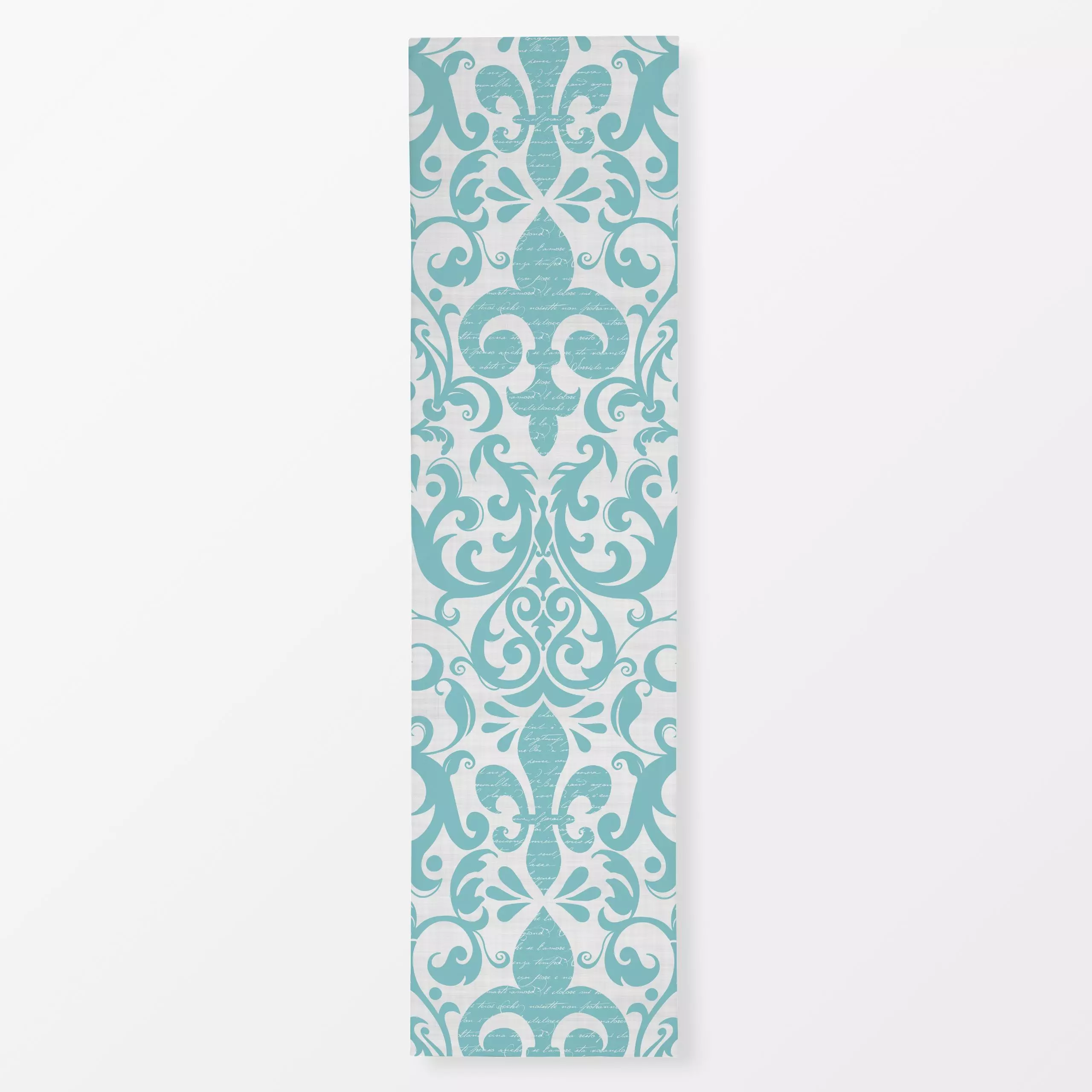 Tischläufer Fleur De Lis Damask Script - Symbole & Muster, Retro & Vintage - von „Andrea Haase"; vintage, Ornament, Nostalgi...