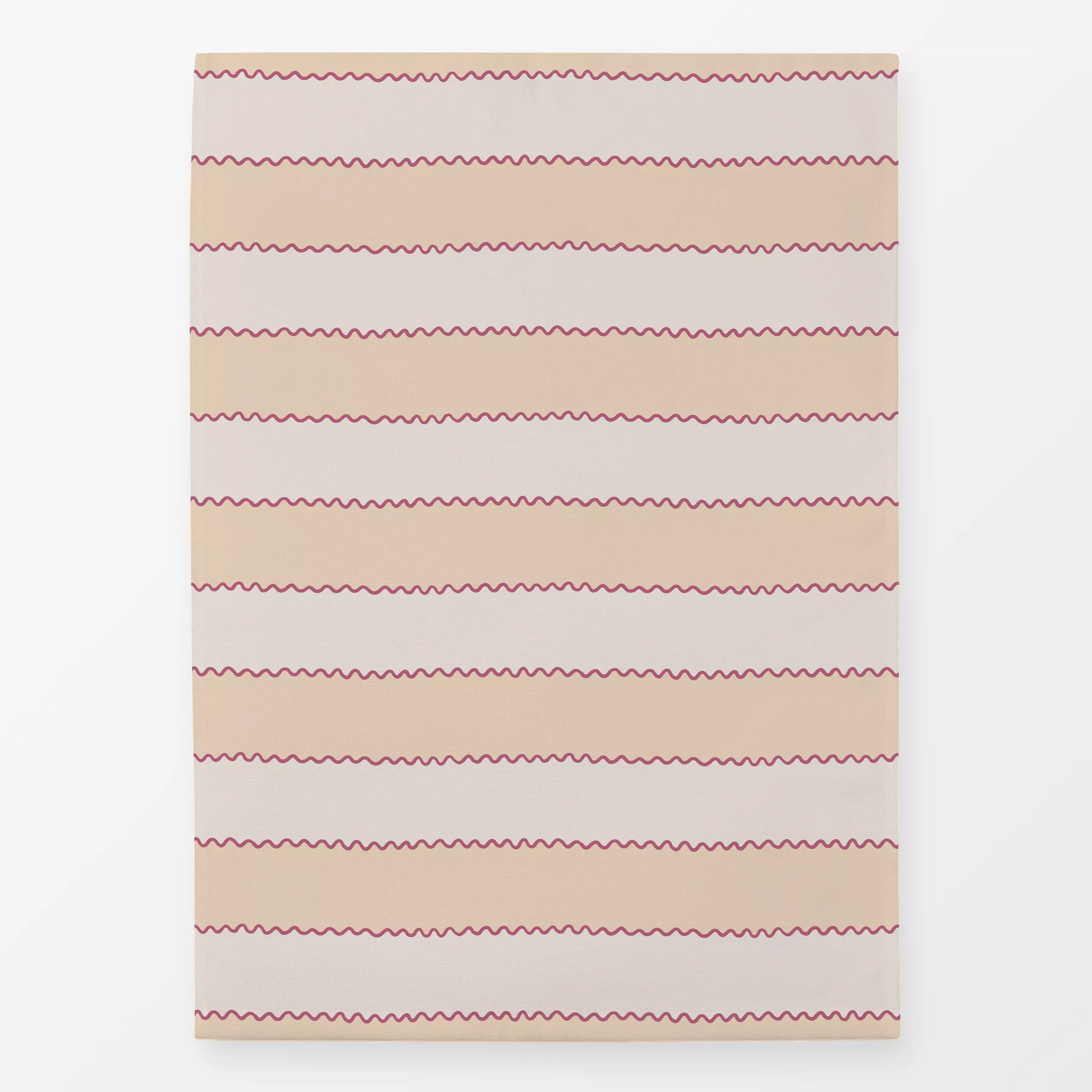 Geschirrtücher Wellen Streifen peach rosa - Sommer, Symbole & Muster, Anlässe - von „Studio Kesse"; Linien, Streifen, Sommer...