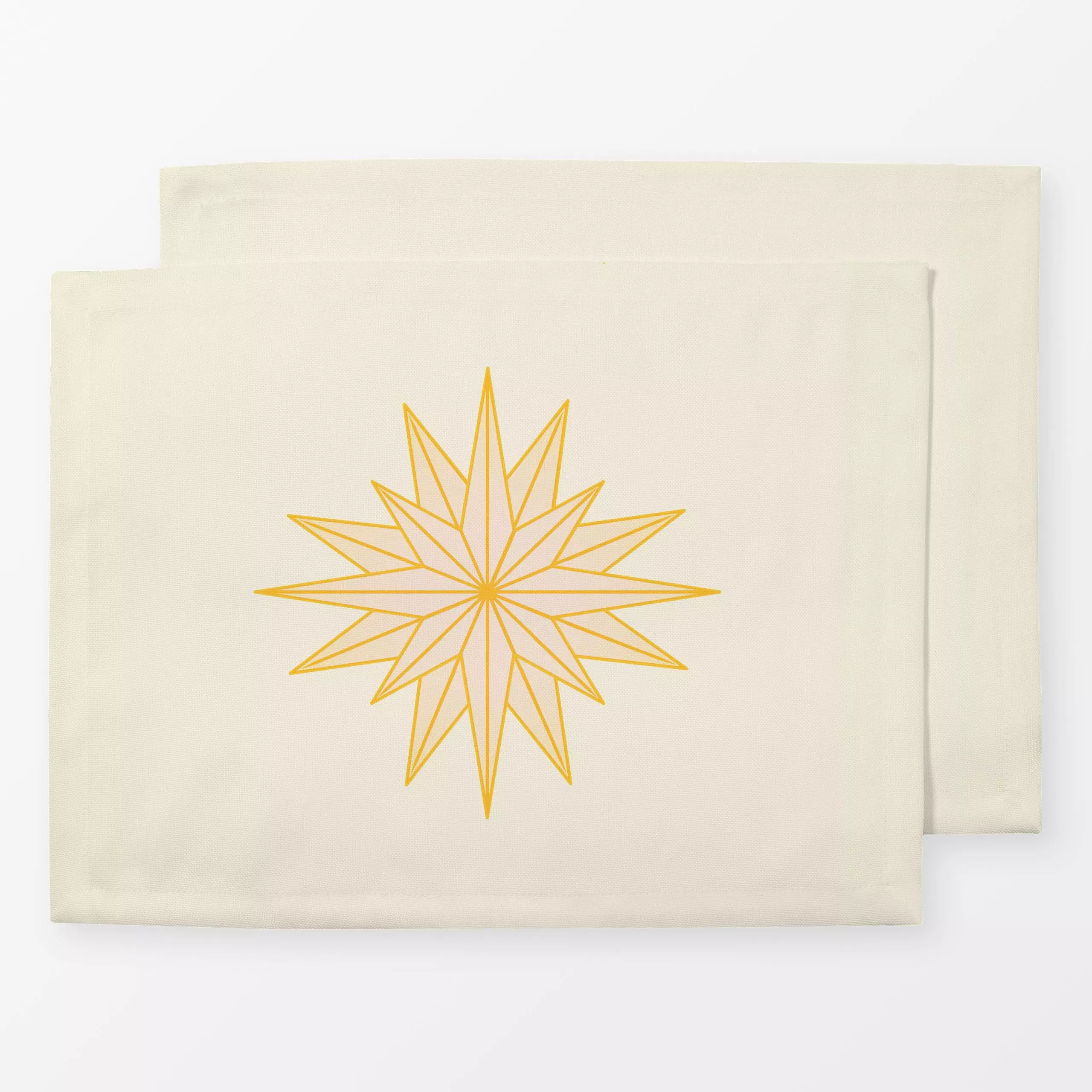 Tischset Sparkling Star beige - Weihnachten, Winter, Symbole & Muster - von „Karen Menzenbach"; Sterne, Weihnachten, Winter,...