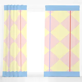 Dekovorhang Framed Checks Upside Down