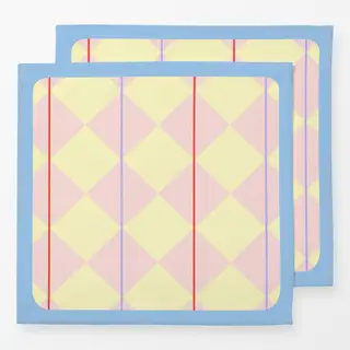 Servietten Framed Checks Upside Down