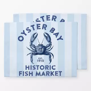 Tischset Retro Seafood Fish Market
