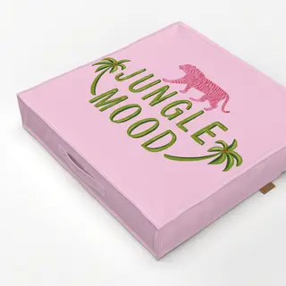 Bodenkissen jungle mood typography