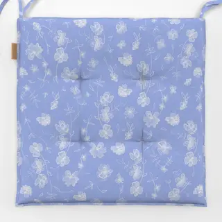 Sitzkissen Blumenmuster Blau