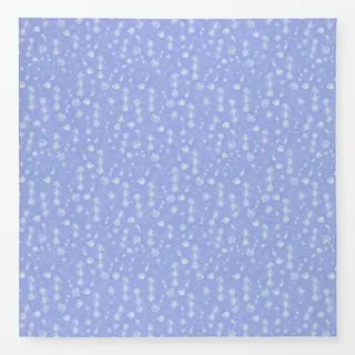 Tischdecke Blumenmuster Blau