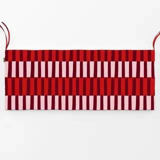 Bankauflage Blockstreifen Beerenrot