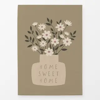 Geschirrtücher Blumenvase beige