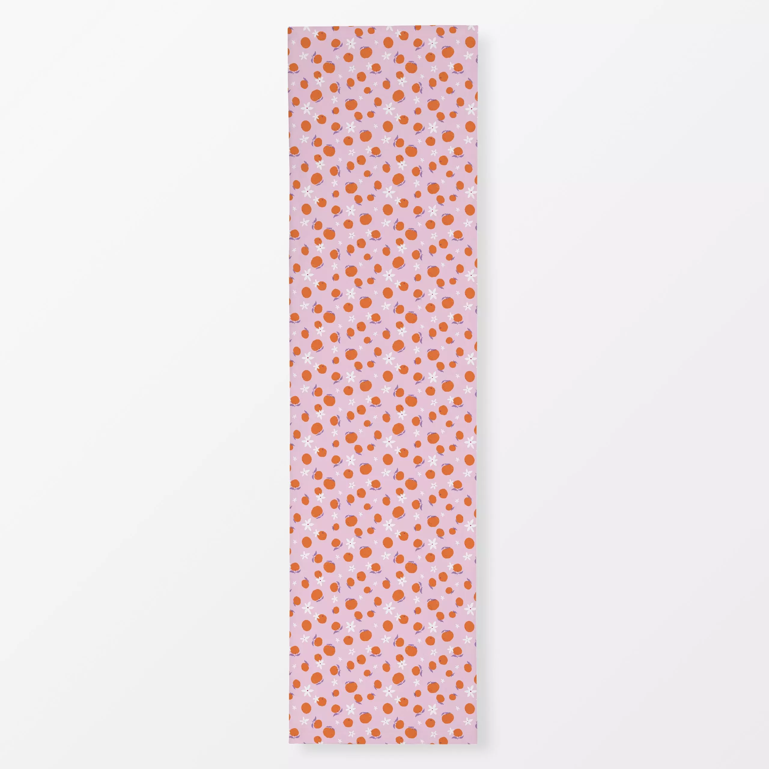 Tischläufer Orangen Blüten Muster rosa, Blumen, tropisch, Früchte, Sommer, von Carolin Vonhoff
