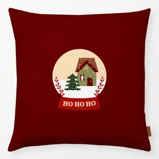 Kissen Schneekugel Ho Ho Ho